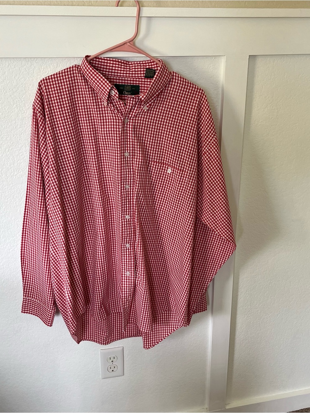 Orvis Men's XL Plaid Button-down Long Sleeve Shirt